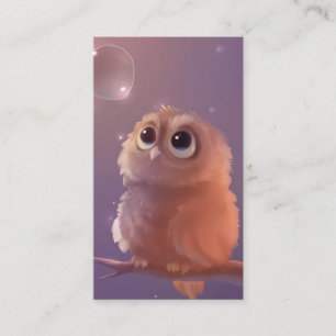Carte De Visite Jeune hibou sage