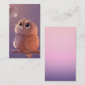 Carte De Visite Jeune hibou sage (Devant / Derrière)