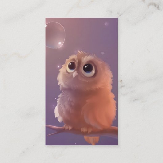 Carte De Visite Jeune hibou sage (Devant)