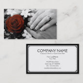 Carte De Visite jeune mariée et marié : mains molles (Devant / Derrière)