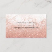 Carte De Visite Jeune Rose Gold Personal Trainer (Dos)