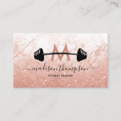 Carte De Visite Jeune Rose Gold Personal Trainer (Devant)