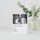 Carte De Visite JEUNES FILLES ANATOLIENNES BLANC Noir Éthique Dess (Debout devant)