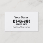 Carte De Visite Jeux vidéo amusants (Dos)