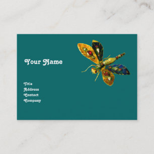 Carte De Visite JEWEL DRAGONFLY ANTIQUE, Vert