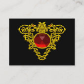 CARTE DE VISITE JEWEL DU COEUR DE CELTIQUE D'OR, JEWEL ROUGE EN PI (Dos)