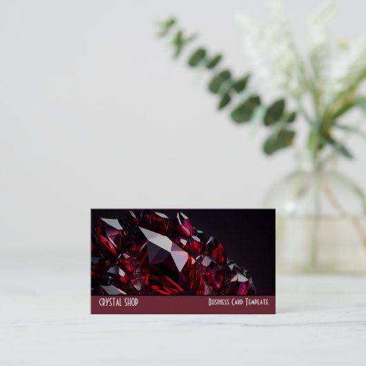 Carte De Visite Jewel Gemstones Red Ruby (Debout devant)