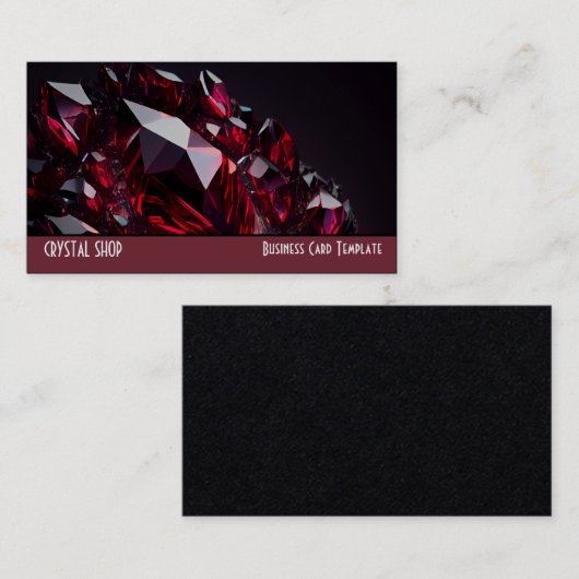 Carte De Visite Jewel Gemstones Red Ruby (Devant / Derrière)