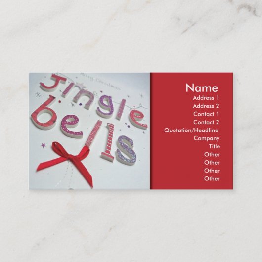 Carte de visite Jingle Bells (Devant)