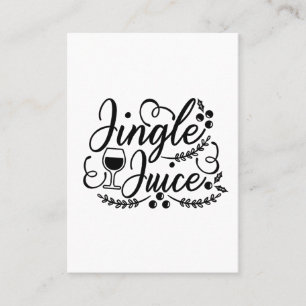 Carte De Visite Jingle Juice Drôle de Noël Bière Buvant