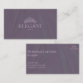Carte De Visite Joaillerie luxueuse et violette (Devant / Derrière)