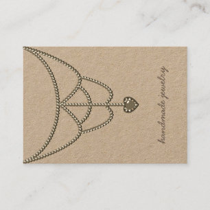 Carte De Visite Joaillerie Perles Collier Afficher Gold Heart Glam