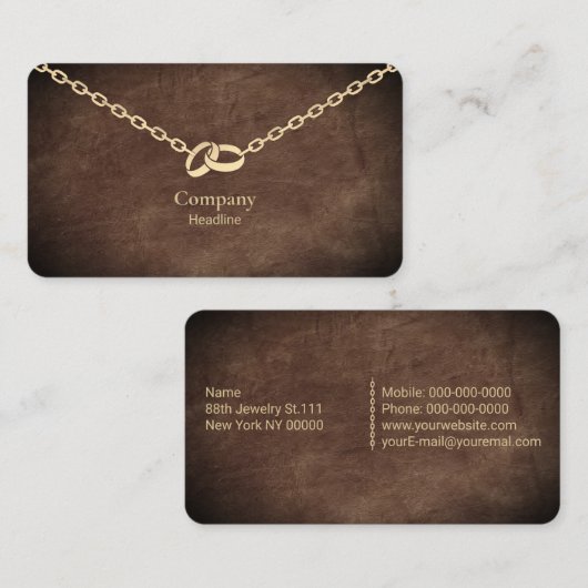 Carte de visite joaillier (Devant / Derrière)