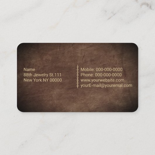 Carte de visite joaillier (Dos)