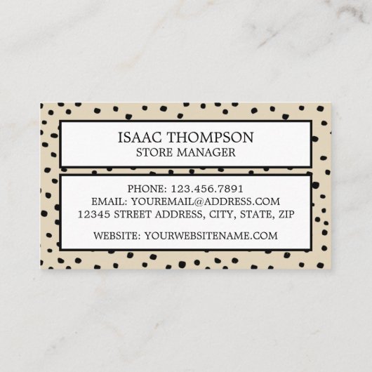 Carte De Visite Joaillier pointu (Dos)