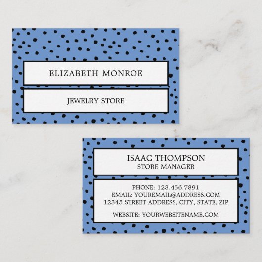 Carte De Visite Joaillier pointu (Devant / Derrière)