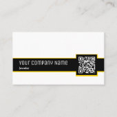 Carte De Visite Joaillier professionnel noir et blanc QR Code (Devant)