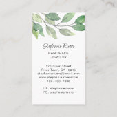 Carte De Visite Joaillier vert moderne (Dos)