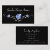 Carte De Visite Joaillière élégante et brillante (Devant / Derrière)