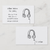 Carte De Visite Jockey de disque du DJ de griffonnage d'écouteurs (Devant / Derrière)