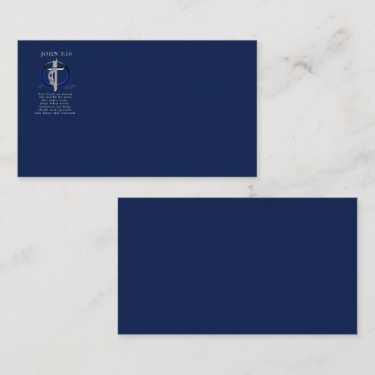 Carte De Visite John 3:16 (Devant / Derrière)