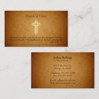 Carte De Visite John 3:16 | Croix religieuse