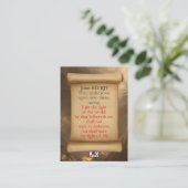 Carte De Visite John 8:12 (Debout devant)