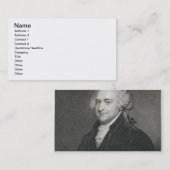 Carte De Visite John Adams, gravé par James Barton Longacre (179 (Devant / Derrière)