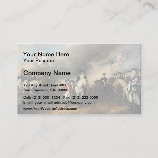 Carte De Visite John Trumbull : La reddition de seigneur (Devant)