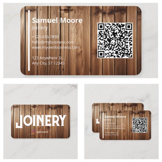 Carte De Visite Joinery Design Modèle