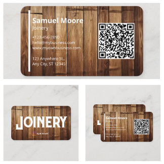 Carte De Visite Joinery Modèle Conception Bois