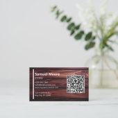Carte De Visite Joinery Modèle Design Woodworkers Code QR (Debout devant)