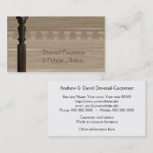 Carte De Visite Joint en bois d'axe et de queue d'aronde (Devant / Derrière)