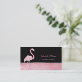 Carte De Visite Joli Adorable Élégant, Flamant rose rose (Debout devant)