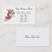 Carte De Visite Joli ange avec le ruban rose (Devant / Derrière)