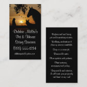 Carte De Visite Joli animal de compagnie et maison Chien Chat Chev (Devant / Derrière)