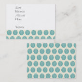 Carte De Visite Joli Aqua Turquoise Blue Shell Beach Motif Cadeaux (Devant / Derrière)