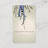 Carte De Visite Joli arbre bleu violet (Dos)