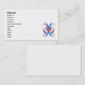 Carte De Visite joli arc-en-ciel papillon design (Devant / Derrière)