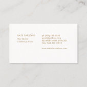 Carte De Visite Joli bleu clair subtil motif floral beauté Spa (Dos)