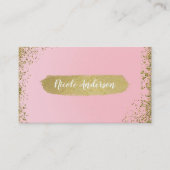 Carte De Visite Joli Blush Parties scintillant or rose Glam Modern (Devant)