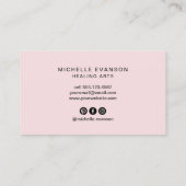 Carte De Visite Joli Boho rose Crystal Arts de guérison (Dos)