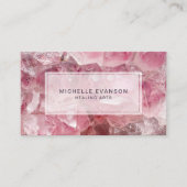 Carte De Visite Joli Boho rose Crystal Arts de guérison (Devant)