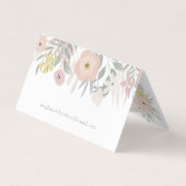 Carte De Visite Joli bouquet de fleurs roses sur blanc (Dos)