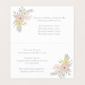 Carte De Visite Joli bouquet de fleurs roses sur blanc (Intérieur déplié)