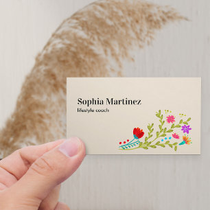 Carte De Visite Joli bouquet floral de fiesta sur les médias socia