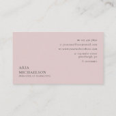 Carte De Visite Joli bouquet floral sur Elegant Grey (Dos)