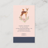 Carte De Visite Joli Brown avec des oiseaux et des Roses (Dos)