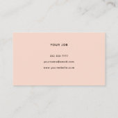 Carte De Visite Joli cadre Leopard Or rose mode (Dos)