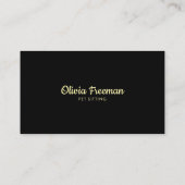 Carte De Visite Joli chat noir et jaune Illustration Pièce assise (Dos)